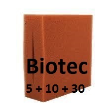 Biotec 5+10+30 Filterschwamm 1 x rot geschlitzt