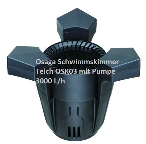 Osaga Schwimmskimmer Teich OSK03 mit Pumpe 3000 L/h