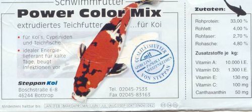 AL-KO-TE Multi Mix KOI FUTTER Power Color 10 Liter 3mm & 6mm Mix im Eimer 4,7 Kg